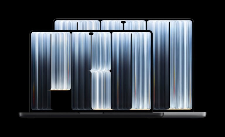 MacBook Pro de 14 y 16 pulgadas con pantalla PROLED XDR abiertos